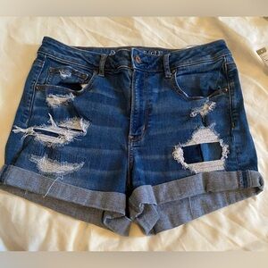 American Eagle Outfitters distressed denim shorts Size 10